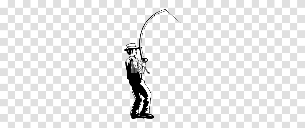 Fishing Pole Black And White, Person, Duel, Ninja, Silhouette Transparent Png