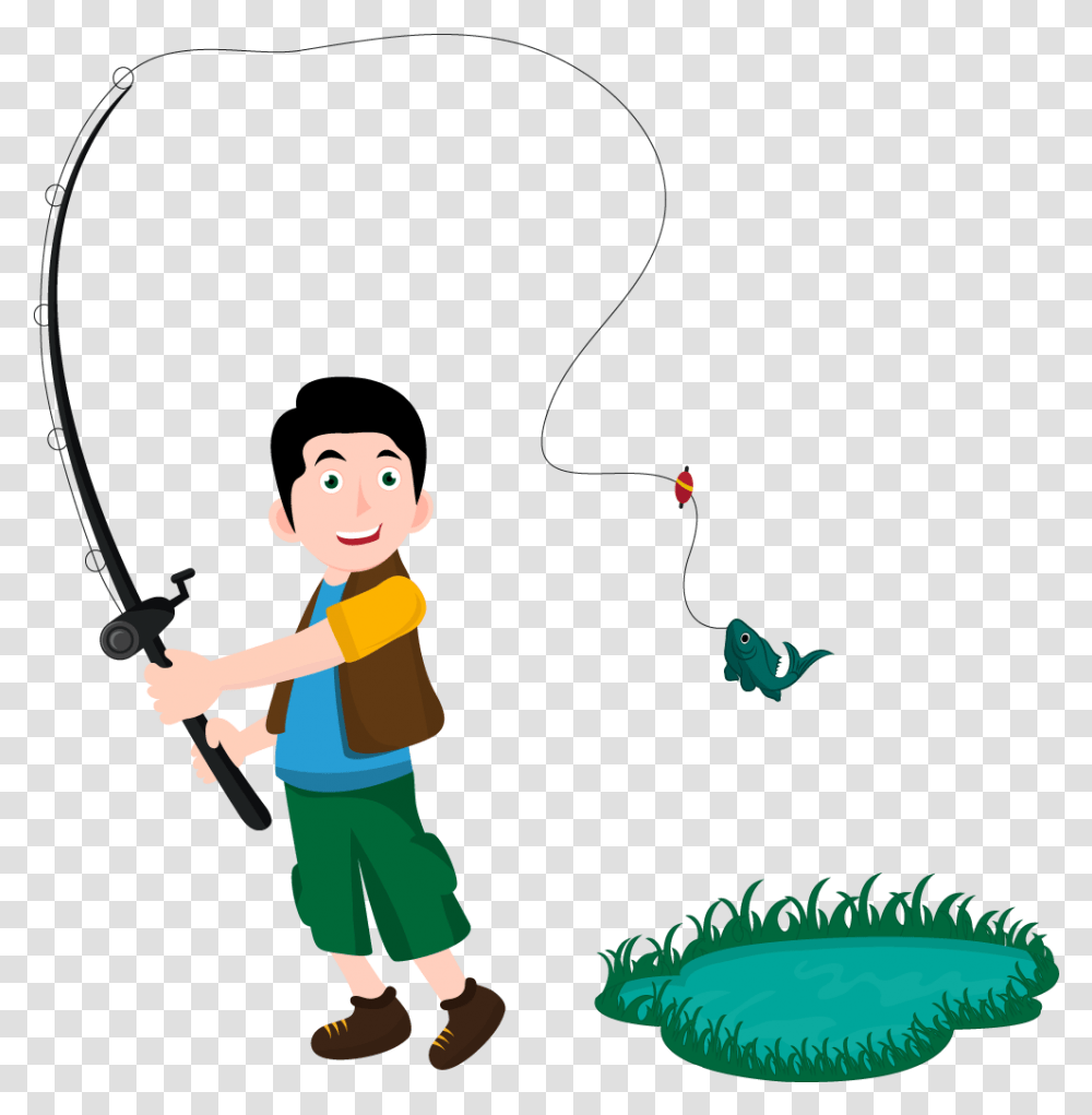 Fishing Pole Clipart Image03 Catch A Fish, Person, Human, Outdoors Transparent Png