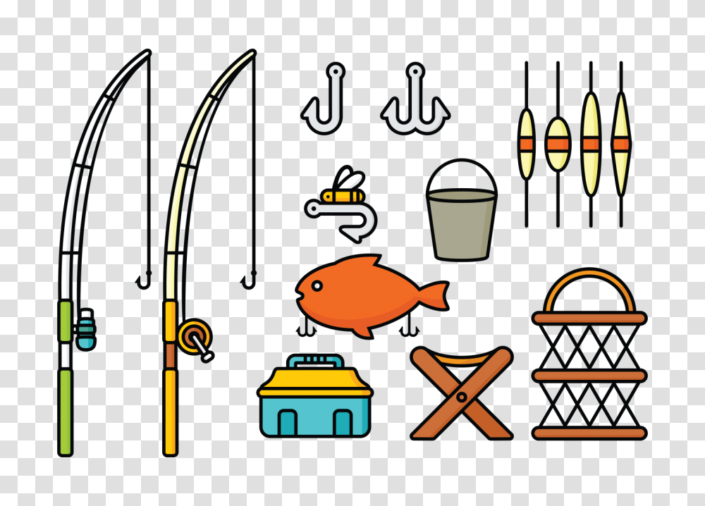 Fishing Rod And Tools Vectors, Animal Transparent Png