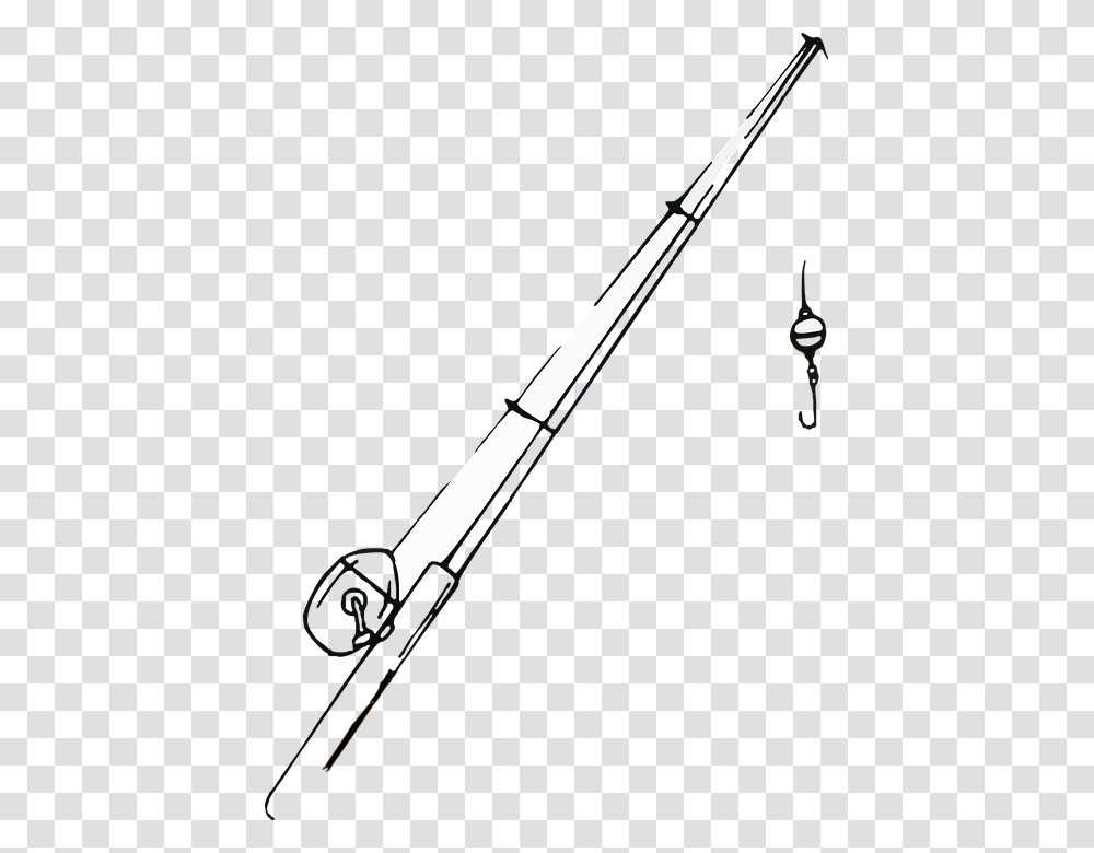 Fishing Rod Hook Equipment Sport Crank Handle Fishing Rod Clipart, Sports, Sword, Blade, Weapon Transparent Png