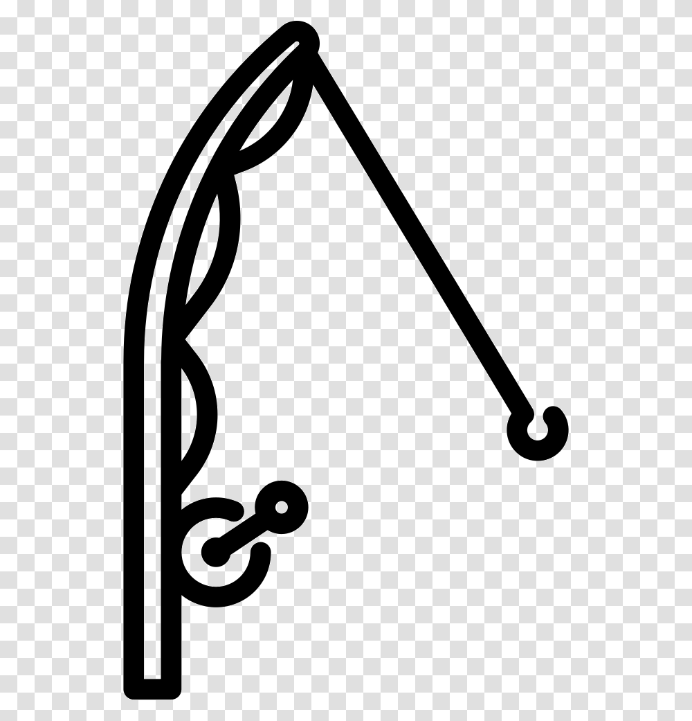 Fishing Rod Icon Fishing Pole, Triangle, Stencil Transparent Png