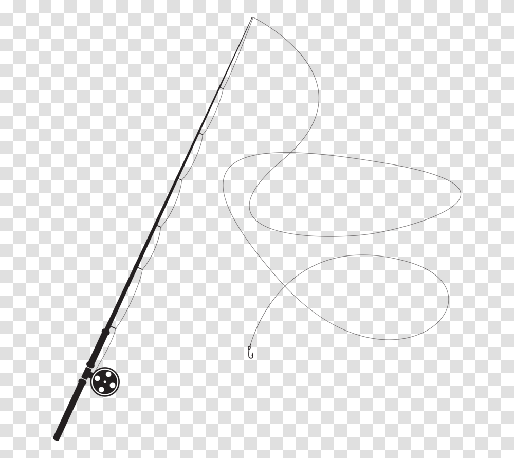 Fishing Rod Silhouette Line Art, Bow, Alphabet Transparent Png
