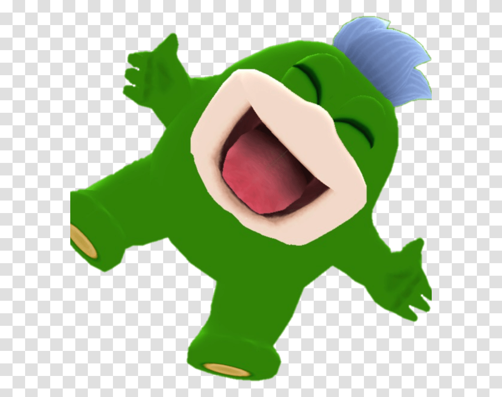 Fishy Text Smg4 Fishy Boopkins, Green, Plush, Toy, Person Transparent Png