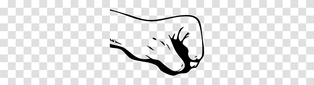 Fist Clipart Left, Hand, Stencil, Claw, Hook Transparent Png