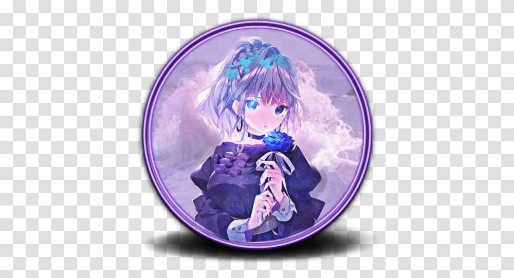 Fist Fistsamp Samp Image By Fistmaker Beautiful Anime Girl, Purple, Art, Person, Plant Transparent Png