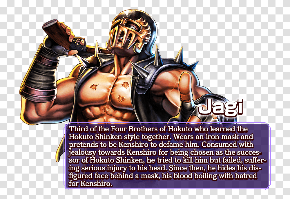Fist Of The North Star Legends Revive Jagi Fist Of The North Star, Person, Human, Helmet, Clothing Transparent Png