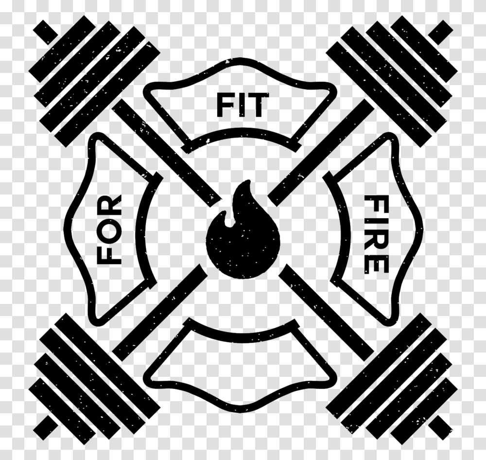 Fit For Fire Logo Body Builder Women Svg, Gray, World Of Warcraft Transparent Png