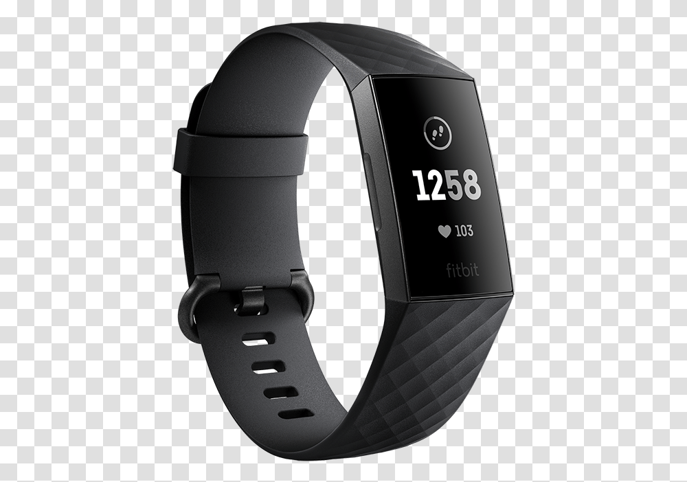 Fitbit Charge 3 Watch, Wristwatch, Digital Watch, Helmet Transparent Png