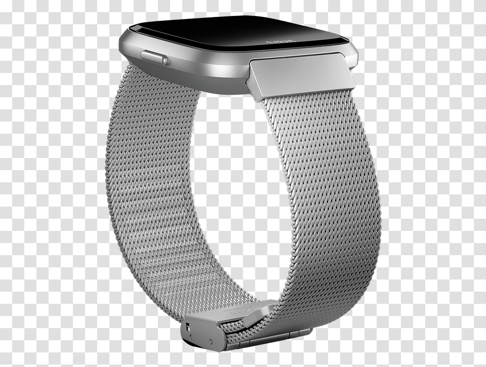 Fitbit Versa Metal Strap, Wristwatch, Digital Watch Transparent Png