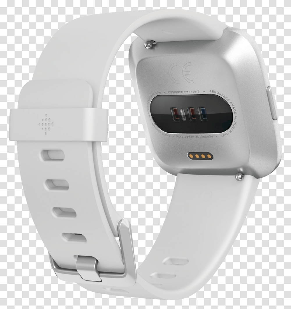Fitbit Versa White In Box, Wristwatch, Helmet, Apparel Transparent Png
