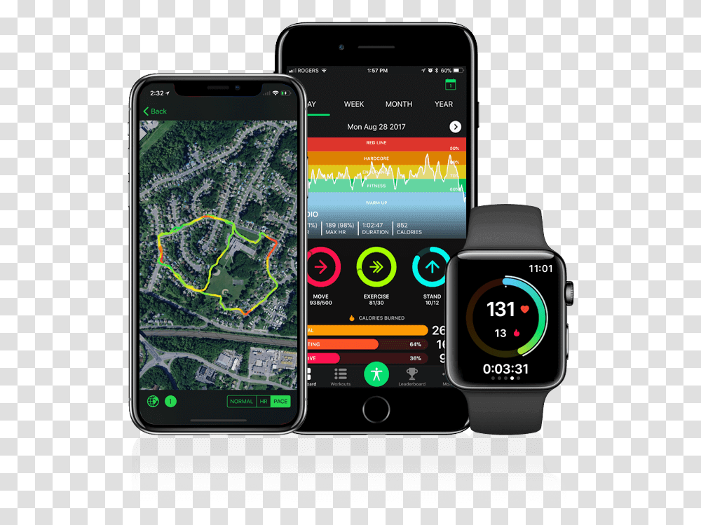 Fitiv Pulse Gps Cardio Tracker Gps Tracking Apple Watch, Mobile Phone, Electronics, Cell Phone, Wristwatch Transparent Png