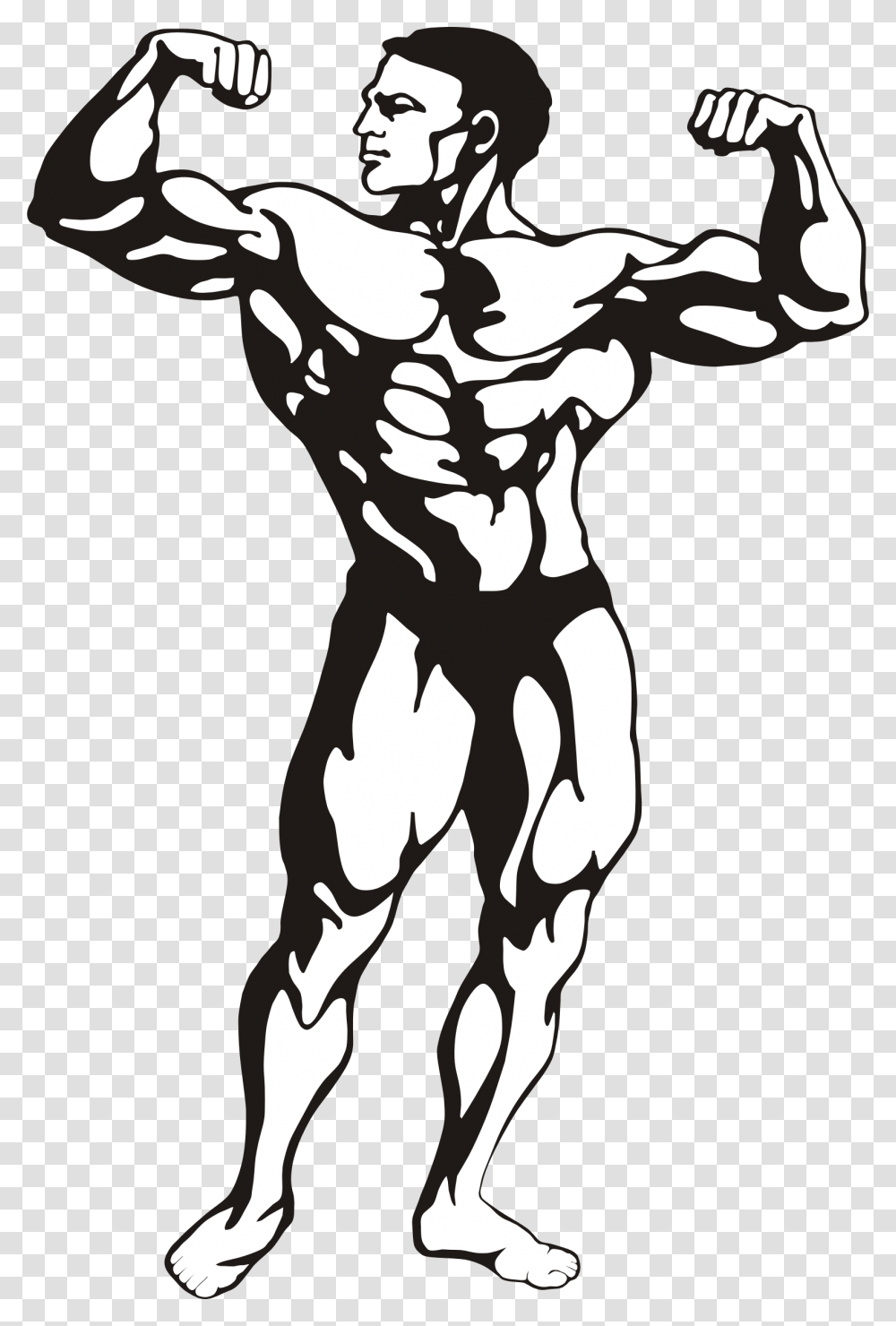 Fitness Boy Clip Arts Muscle Man Clip Art, Stencil, Hand, Person, Human Transparent Png