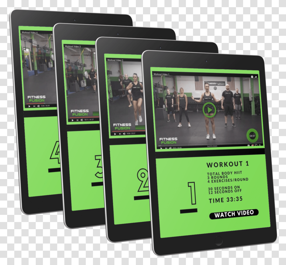 Fitness Fusion Online Workouts Tablet Computer, Person, Human, Poster, Advertisement Transparent Png