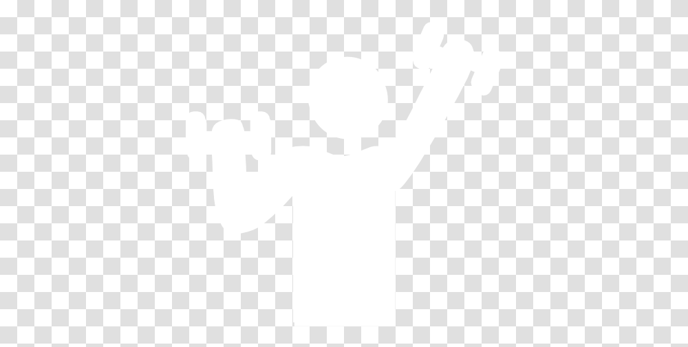 Fitness Icon White, Stencil, Cross, Hand Transparent Png