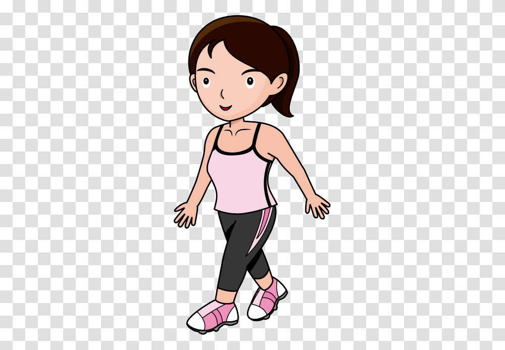 Fitness Walking Cliparts, Person, Human, Female, Girl Transparent Png