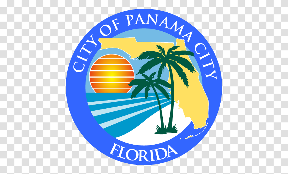 Fitxerseal Of Panama City Florida, Plant, Logo, Palm Tree Transparent Png