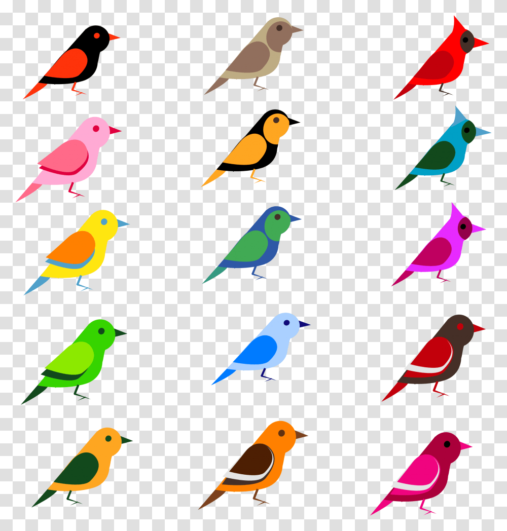 Five Clipart Bird, Animal, Finch, Canary, Flock Transparent Png