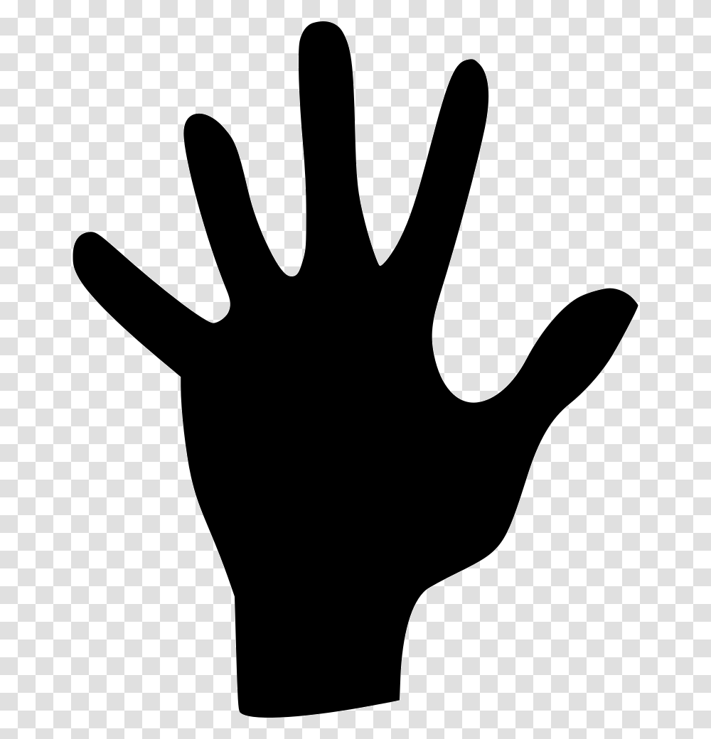 Five Fingers, Silhouette, Stencil, Apparel Transparent Png