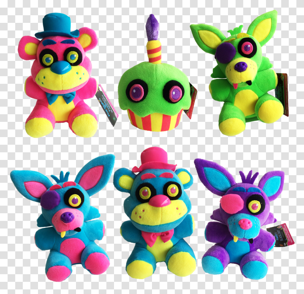 Five Nights At Freddy's Blacklight Plushies Glow, Toy, Rattle, Super Mario Transparent Png