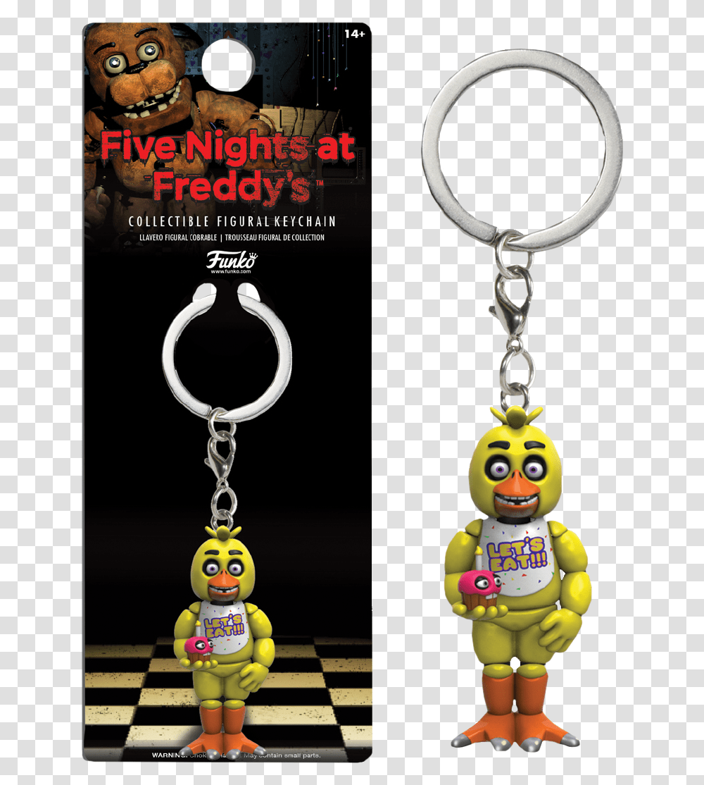 Five Nights At Freddy's Keychain Chica, Accessories, Accessory, Pendant, Person Transparent Png