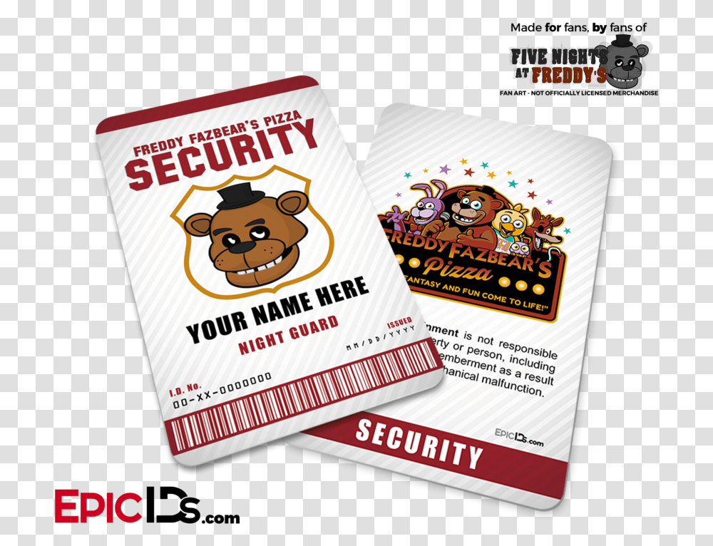 Five Nights At Freddy's Name Badge, Advertisement, Poster, Paper Transparent Png
