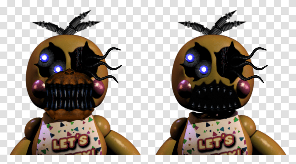 Five Nights At Freddy's Nightmare Toy Chica, Robot, Food, Sweets, Confectionery Transparent Png