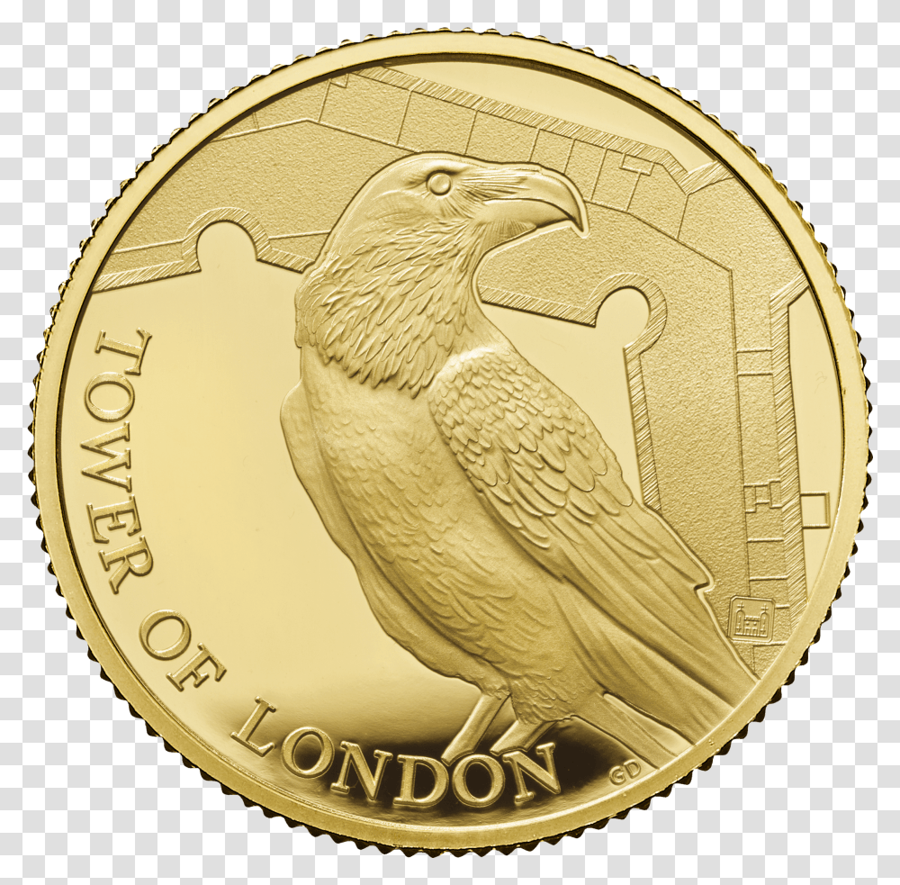 Five Pounds Gold 2019 Ravens, Bird, Animal, Coin, Money Transparent Png