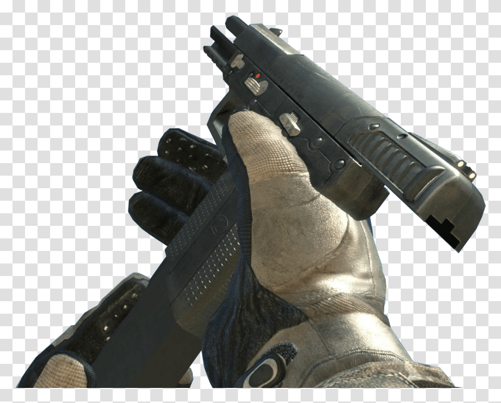Five Seven Dry Reloading Mw3 Airsoft Gun, Weapon, Weaponry, Person, Human Transparent Png
