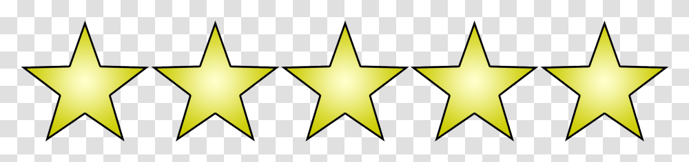 Five Star 5 Stars Rating, Star Symbol Transparent Png