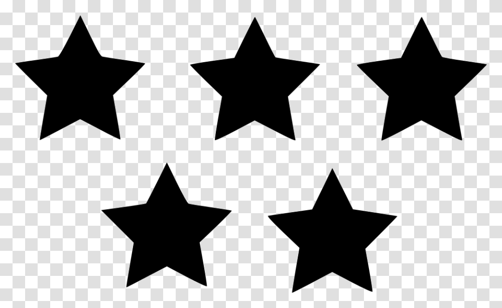 Five Star Rating 5 Star Rating Icon, Star Symbol, Cross Transparent Png
