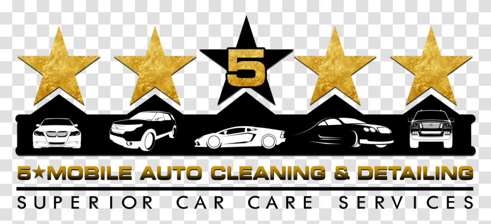Five Star - Mobile Auto Cleaning & Detailing Executive Car, Symbol, Star Symbol, Vehicle, Transportation Transparent Png