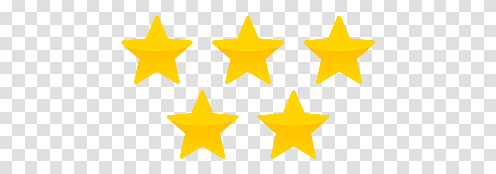 Five Star Yellow Icon And Svg Five Stars Icon, Star Symbol, Lighting Transparent Png