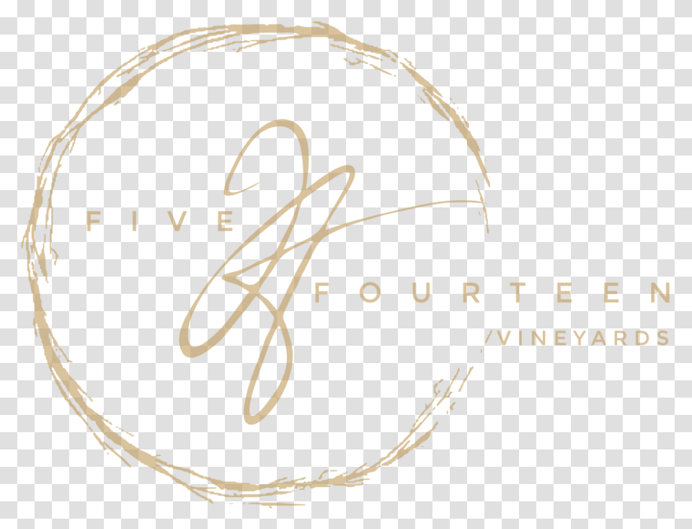 Fivefourteenvineyards Logo Gold Banner Five Fourteen Vineyards, Handwriting, Signature, Autograph Transparent Png