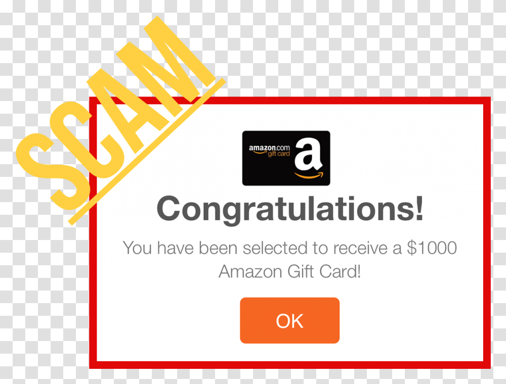 Fix Amazon Winner Pop Ups All Things How Amazon Gift Card, Text, Paper, Advertisement, Poster Transparent Png