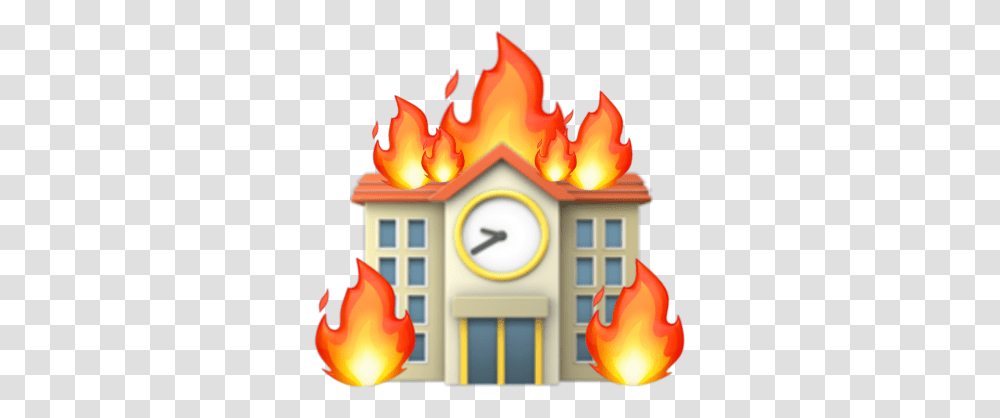 Fk School Cartoon, Fire, Flame, Bonfire, Analog Clock Transparent Png