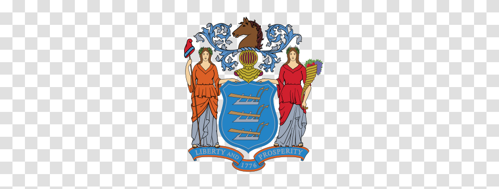 Flag And Coat Of Arms Of New Jersey, Person, Human, Poster, Advertisement Transparent Png