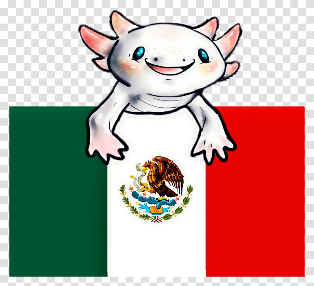 Flag Bandera Mexico Ajolote, Amphibian, Wildlife, Animal, Frog Transparent Png