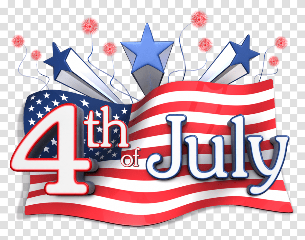 Flag Behind Fourth Of July Text 1600 Clr Happy 4th Of July, Logo Transparent Png