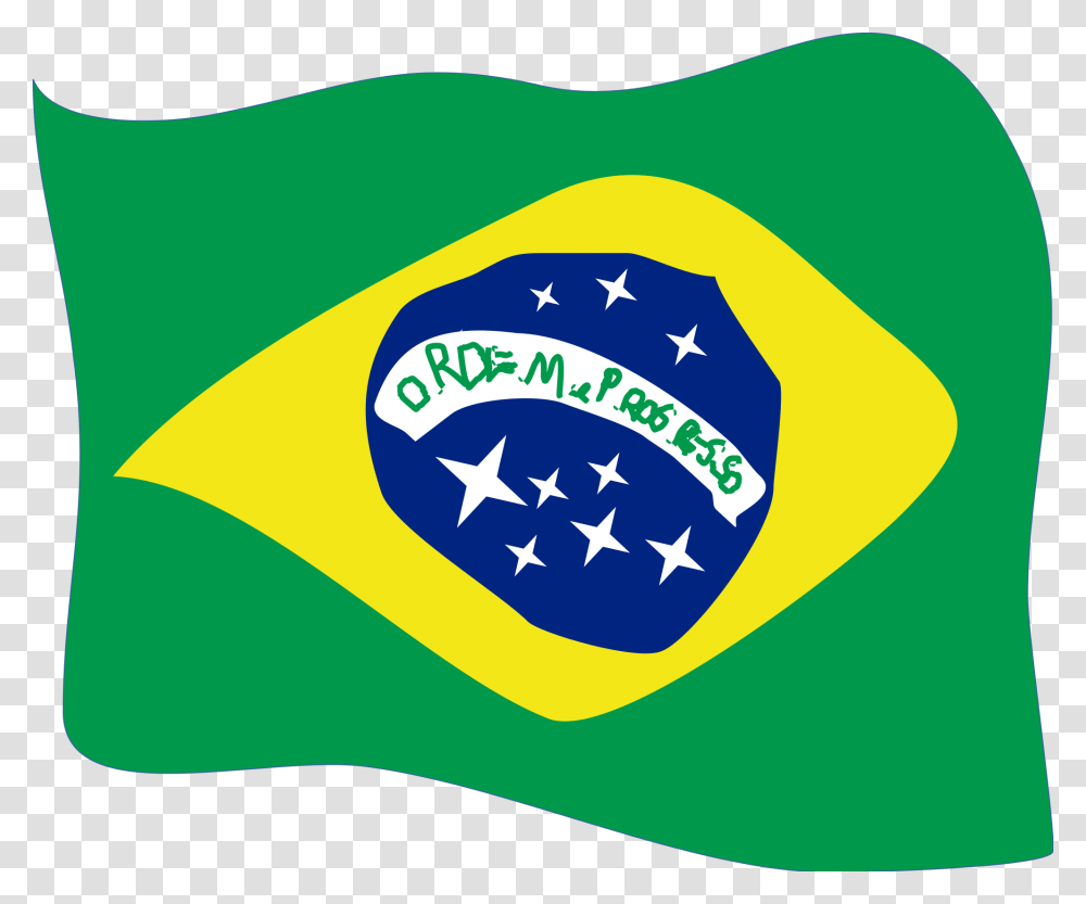 Flag Brazil Drawn, Label, Hand Transparent Png