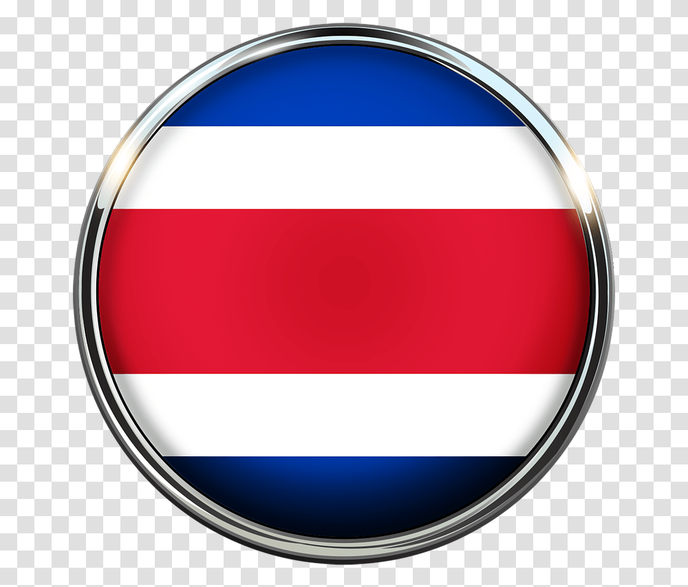 Flag Circle Costa Rica Free Image On Pixabay Costa Rica Bandeira, Symbol, Logo, Trademark, Disk Transparent Png
