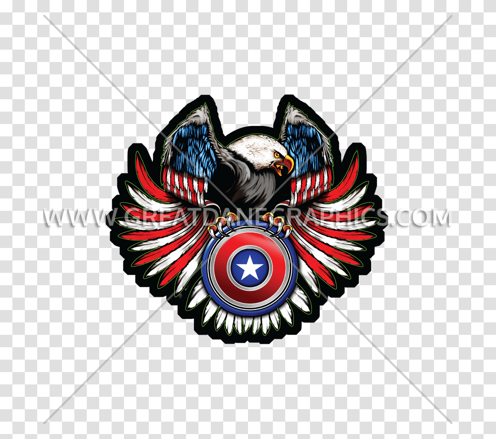 Flag Eagle Wings Production Ready Artwork For T Shirt Printing, Logo, Trademark, Costume Transparent Png