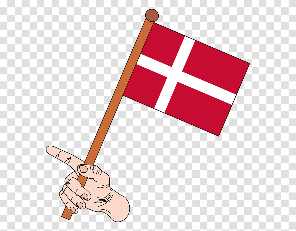 Flag Flag Of Denmark Denmark The Danish Flag Flag Of Nepal, American Flag, Hand Transparent Png