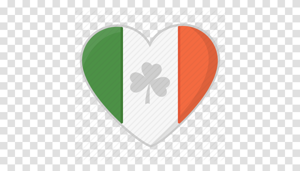 Flag Heart Irish Flag Saint Patricks Day Shamrock Icon, Plectrum, Tape Transparent Png