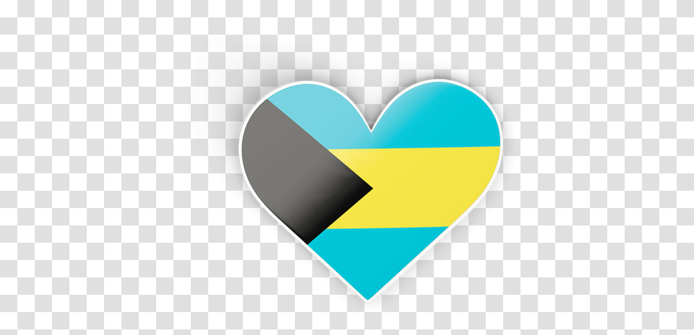 Flag Icon Of Bahamas At Format Bahamas Flag Heart, Tape, Label, Plectrum Transparent Png