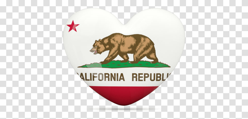 Flag Icon Of California California Flag Clip Art, Wildlife, Animal, Mammal, Bear Transparent Png