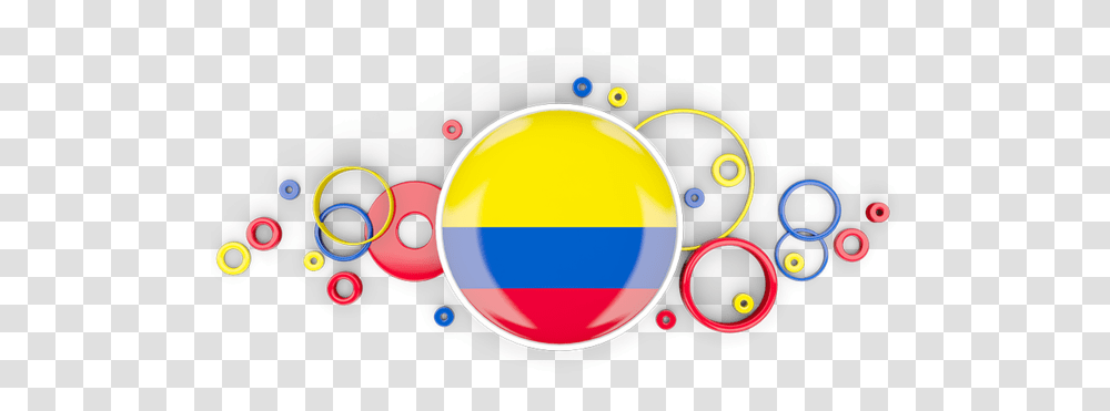 Flag Icon Of Colombia At Format Circle Background Colombia Flag, Sun, Sky Transparent Png