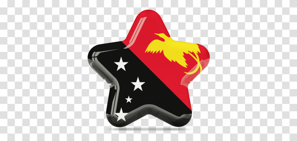 Flag Icon Of Papua New Guinea At Format Papua New Guinea Flag Round, Star Symbol, Apparel Transparent Png