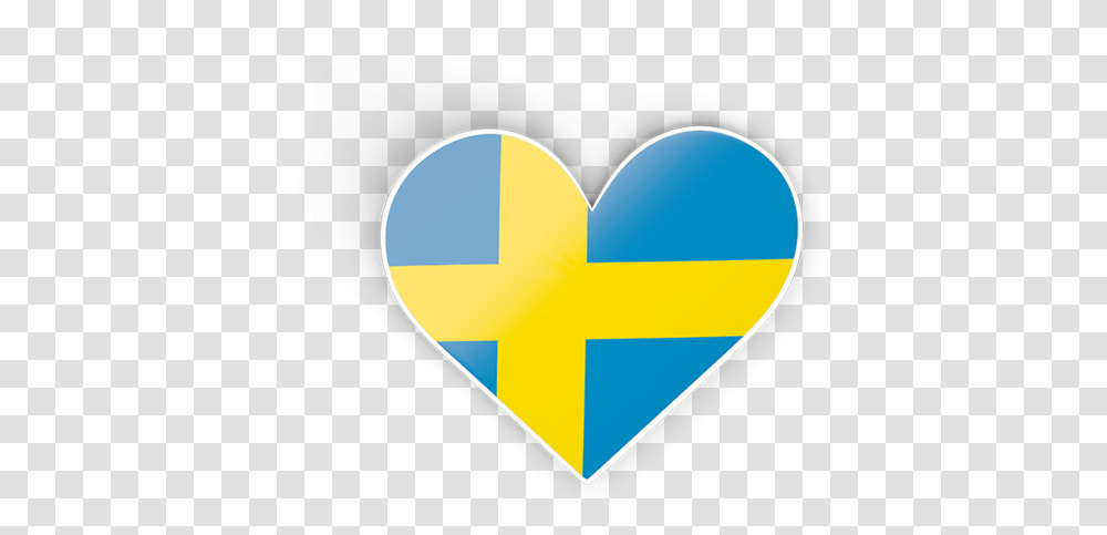 Flag Icon Of Sweden At Format Heart, Label Transparent Png