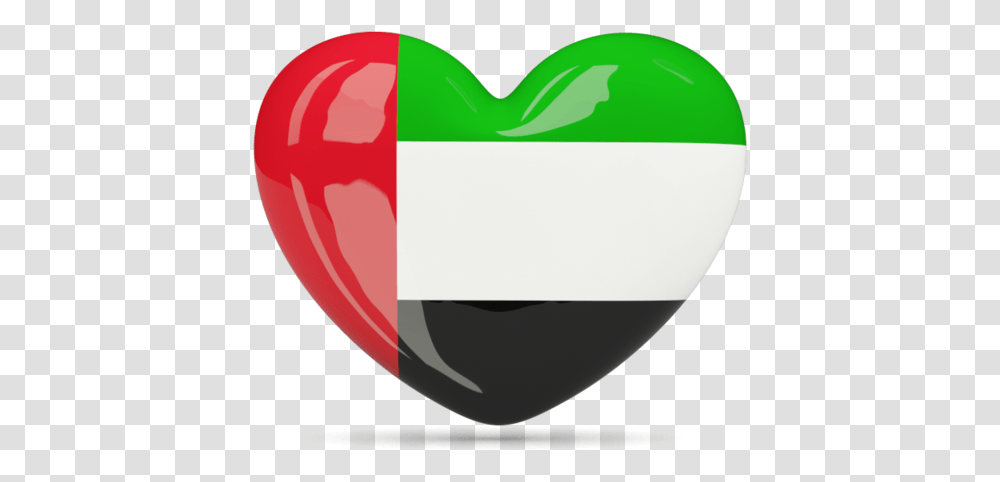 Flag Icon Of United Arab Emirates Uae Heart Flag, Balloon, Plectrum Transparent Png