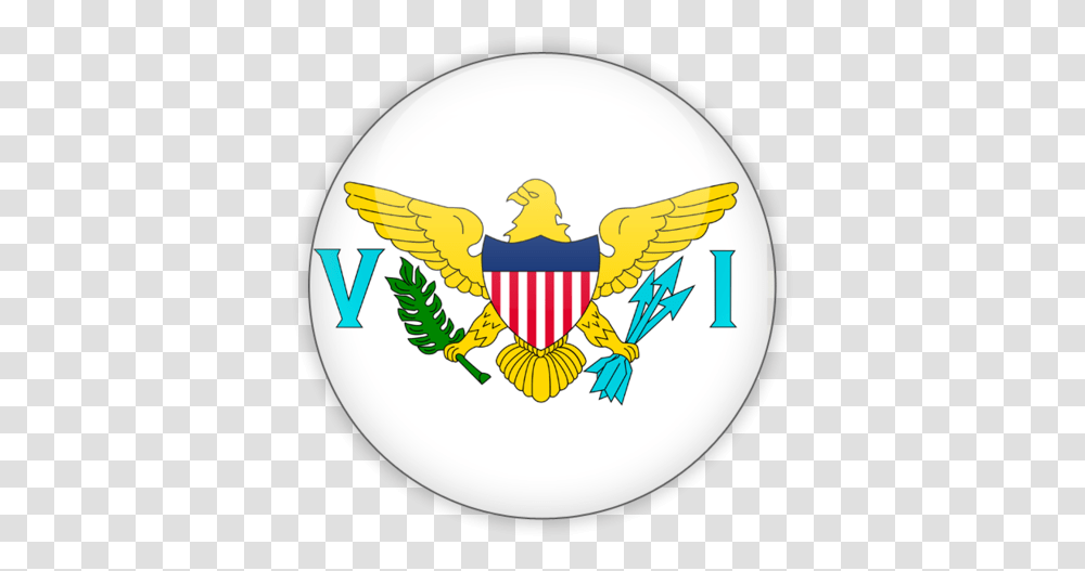 Flag Icon Of Virgin Islands Of The United Flag Of The United States Virgin Islands, Emblem, Logo, Trademark Transparent Png